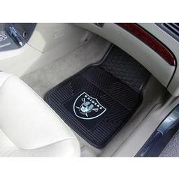 Click here to learn more about the Oakland Raiders Heavy Duty 2-Piece Vinyl Car Mats 17"x27".