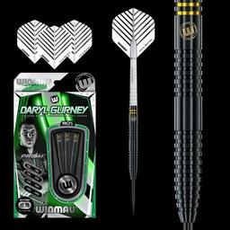 Click here to learn more about the Daryl Gurney Original Signature 90% Tungsten Black Steel Tip Darts .